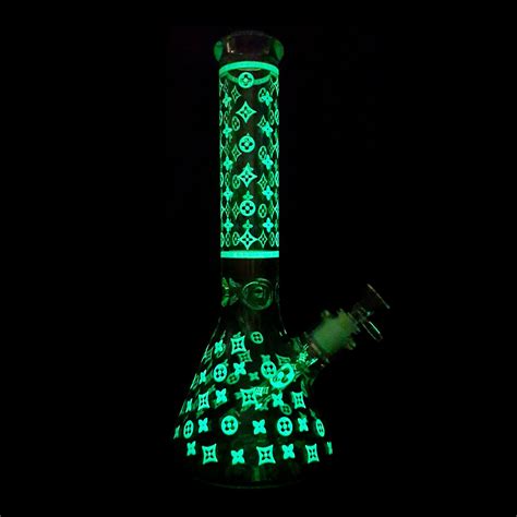 lv supreme bong|Louis Vuitton Themed Glow in the Dark Bong – Nature Gatherer.